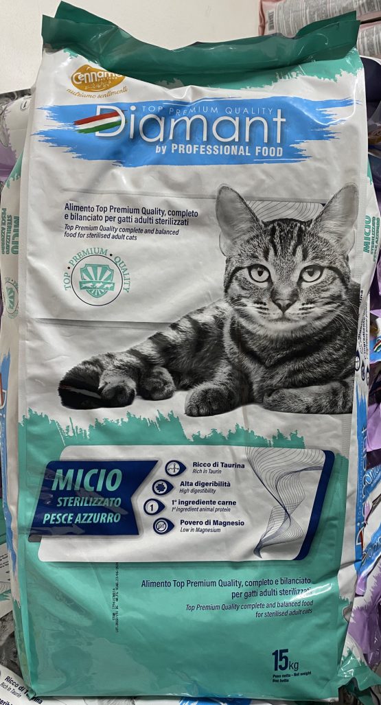 DIAMANT ADULT STERILIZZATO PESCE AZZURRO 15 KG